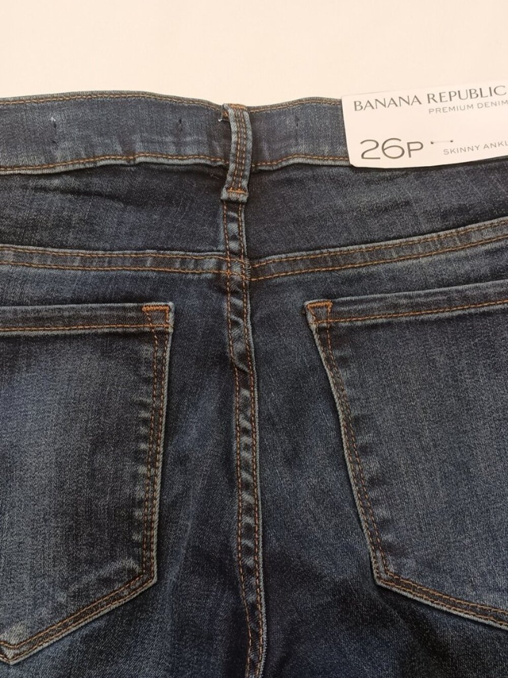 Banana Republic Skinny Ankle Jeans Mid Rise Stretch Denim Blue Women Size 26P